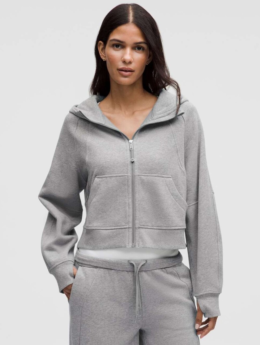 Nwot Lululemon Scuba Oversized Full-Zip HoodieHeathered Core Medium Grey